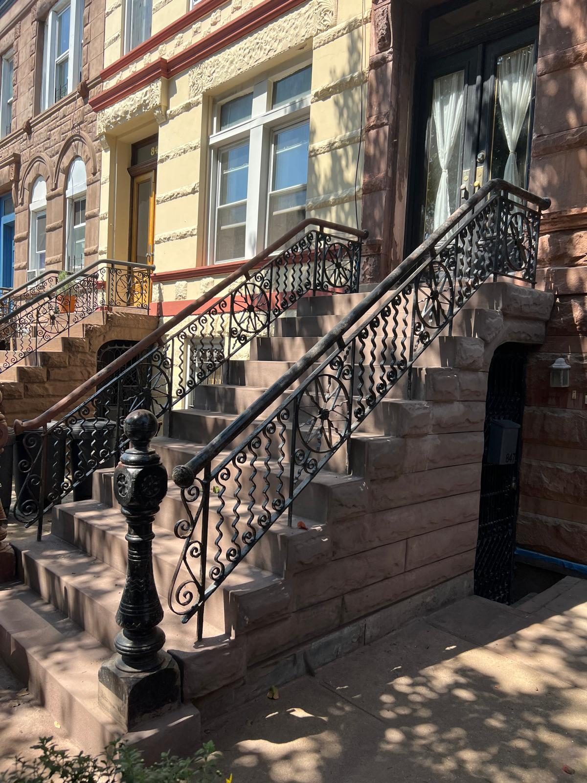 LPC-approved landmark preservation work on a designated historic brownstone in Brooklyn